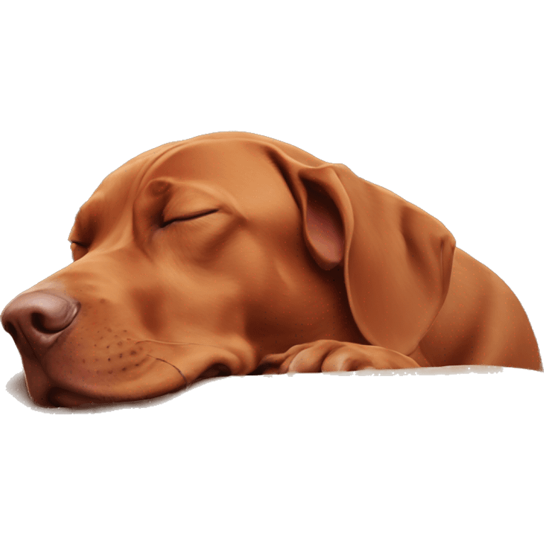 Vizsla curled up sleeping  emoji