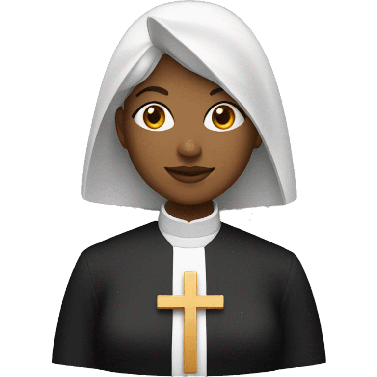 female clergy with cross emoji