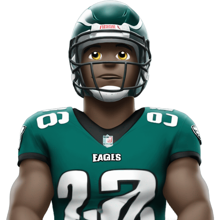 Philadelphia Eagles player in helmet with crossed arms emoji