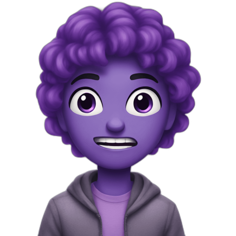 The purple Fear Inside Out emoji