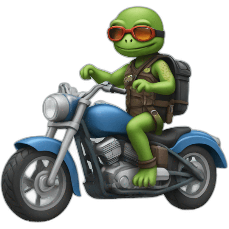 turtle man with a motocycle emoji