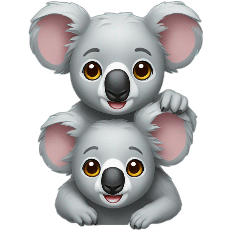 Three koalas emoji