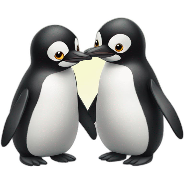 Two Young pinguins emoji