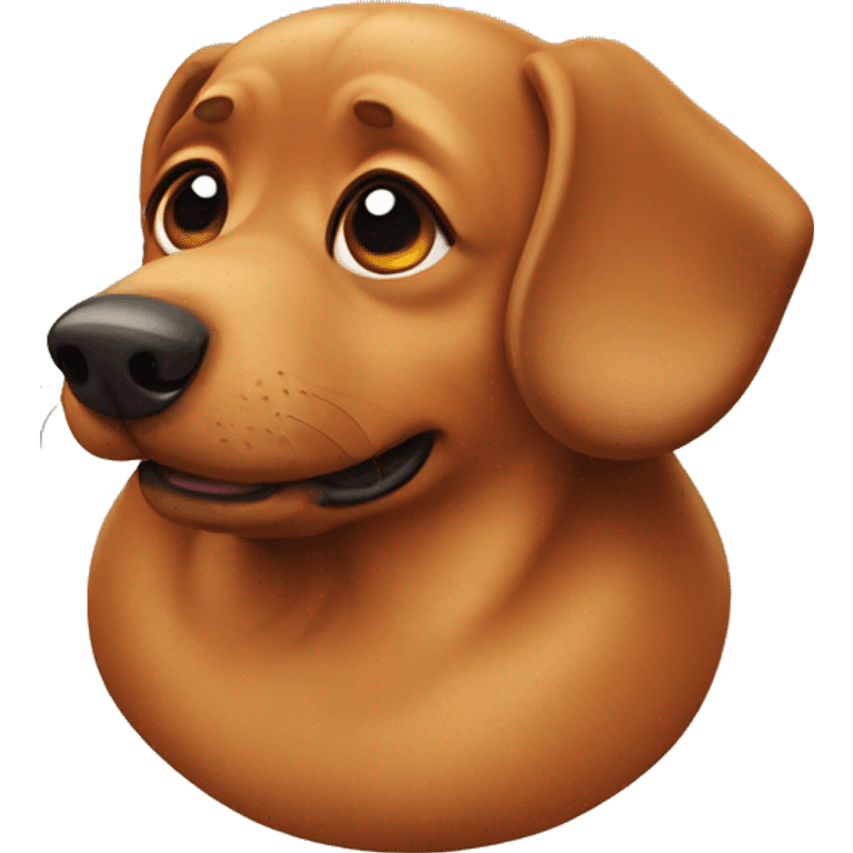 Fat dachshund emoji