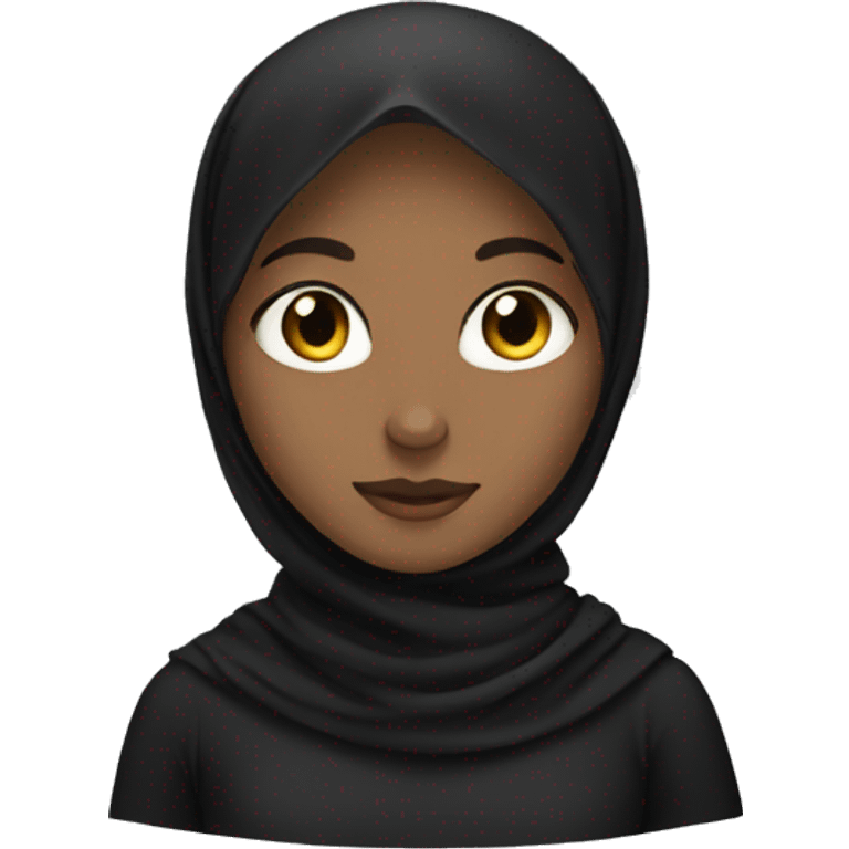 A girl wearing a black hijab  emoji