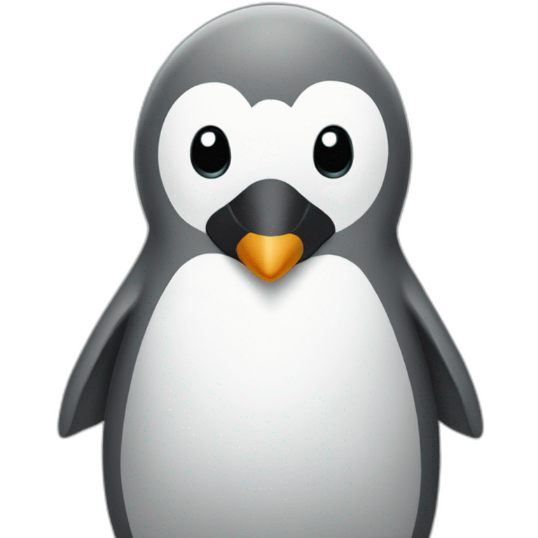 Grey and white penguin  emoji