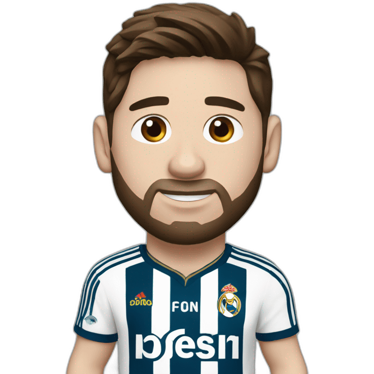 messi with real madrid jersey emoji