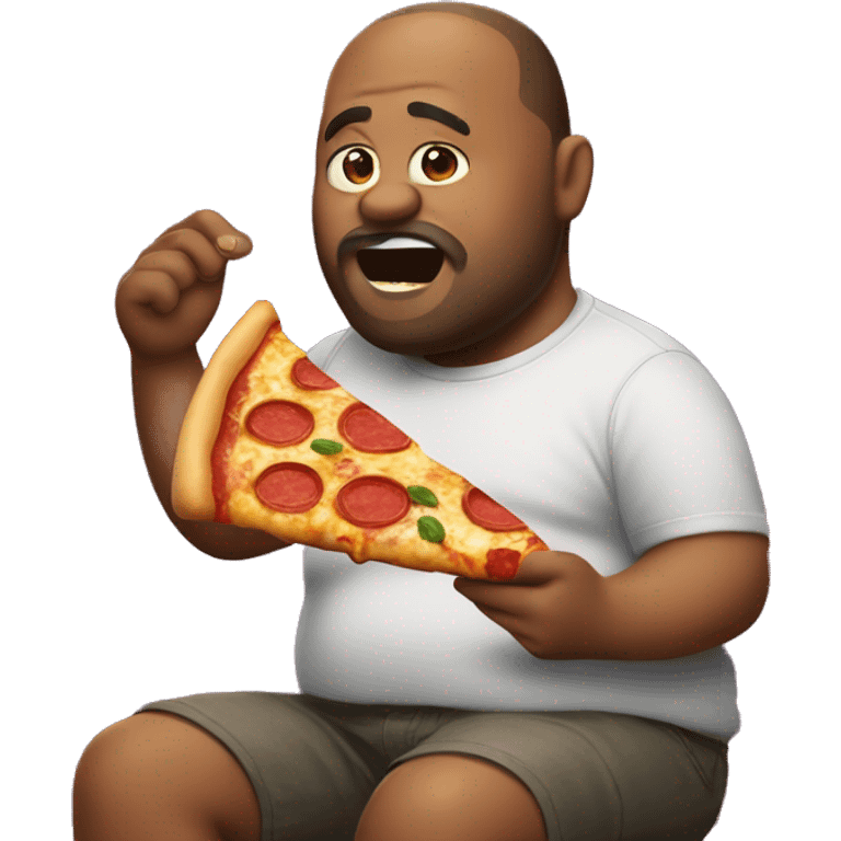 Big man eating pizza emoji