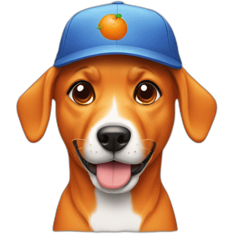 orange dog with cap emoji