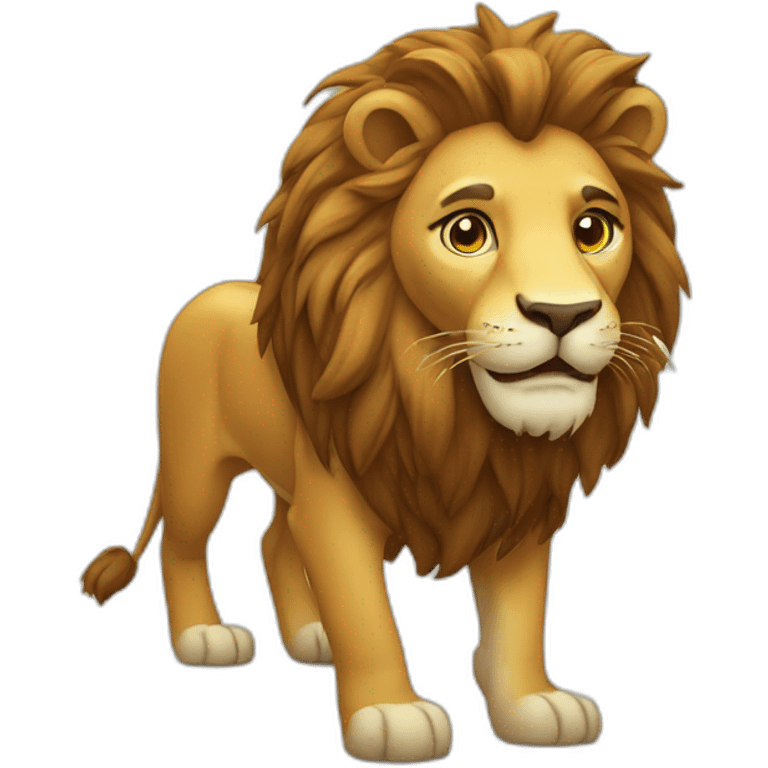 Lion sur cheval emoji