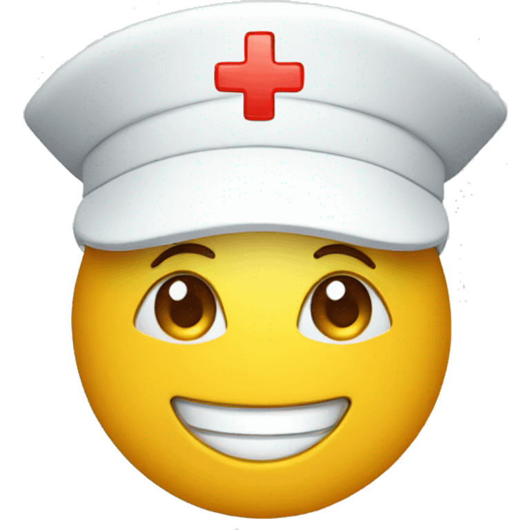 smiling face with nurse hat emoji