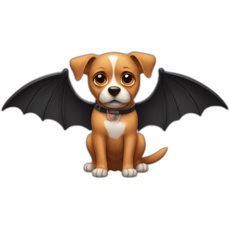 dog with bat wings instead of ears emoji