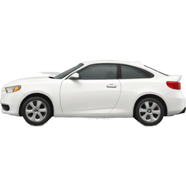 Cartoon white car side view  emoji