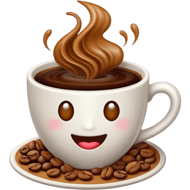 Cinematic Realistic Colombian Coffee Pop Culture Emoji, showcasing a steaming cup of rich, aromatic coffee that epitomizes Colombian culture rendered with detailed textures and warm, inviting lighting. emoji