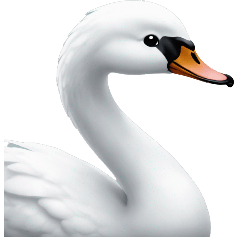 cute white swan emoji