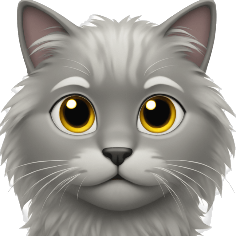 ash grey furry cat emoji