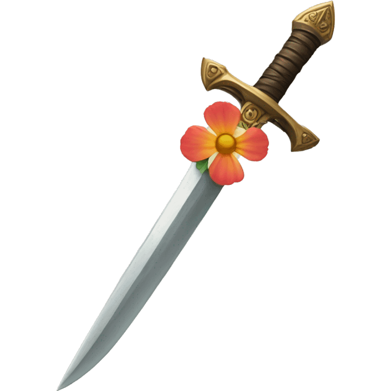 Flowery dagger emoji