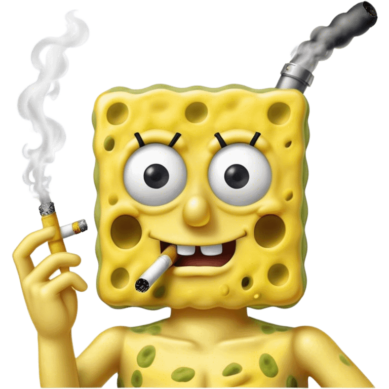 Sponge bob smoking  emoji