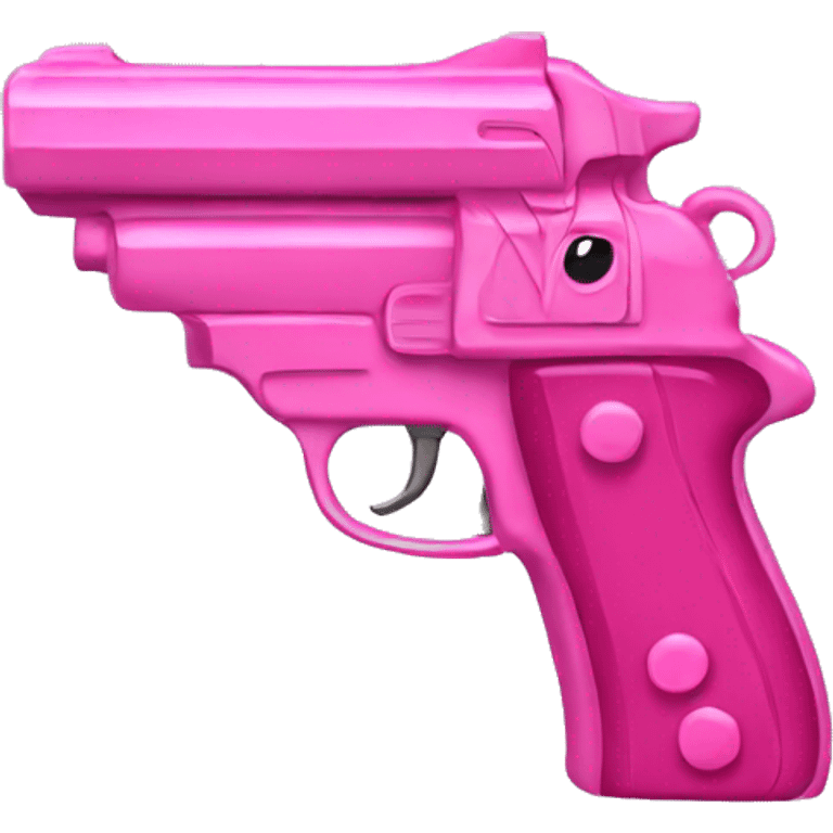 pink pistol with  pink bow emoji