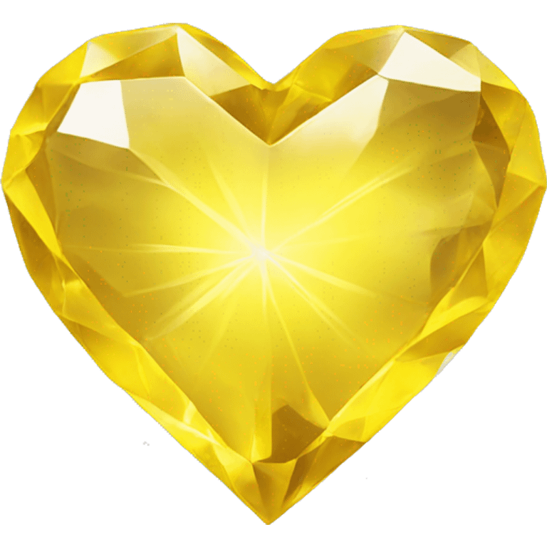 Yellow  crystal heart emoji