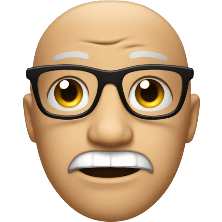 Crying with spects for men emoji