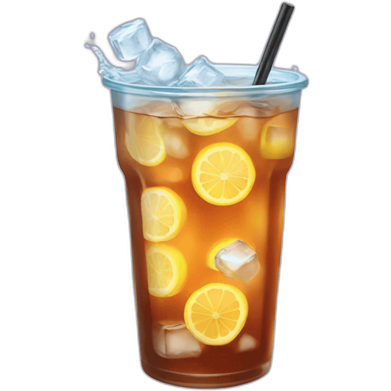 glowing iced tea emoji