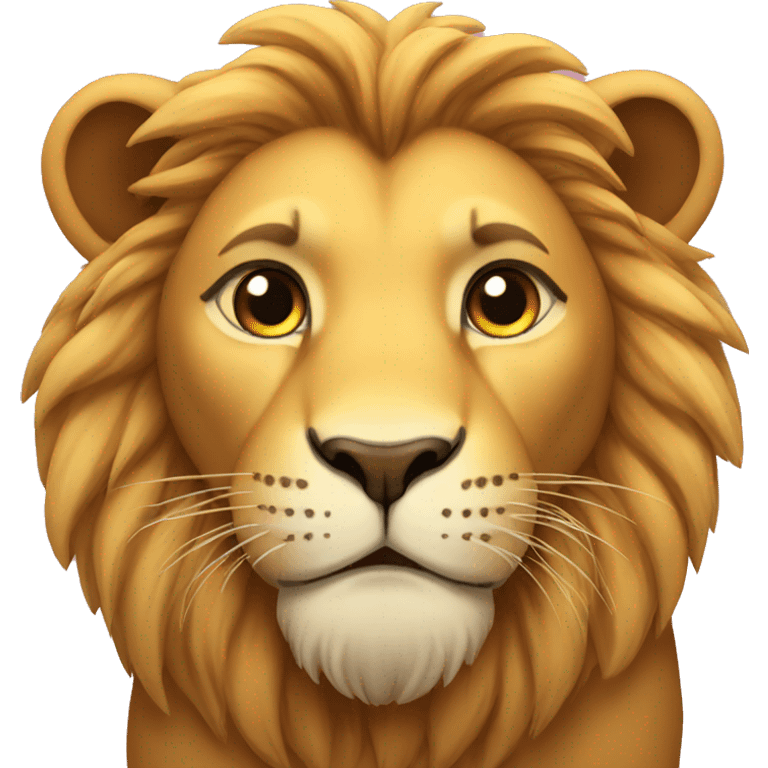 Lion in love emoji