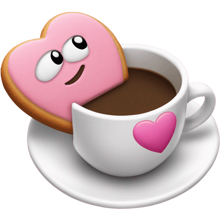 I want you to add the coffee cup emoji ☕️ next to this pink heart emoji💖 and the cookie chip emoji🍪 emoji