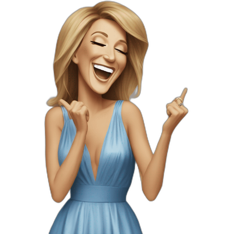 Céline Dion laughing emoji