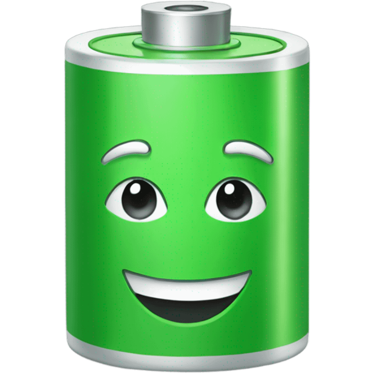 Smiling Green battery  emoji