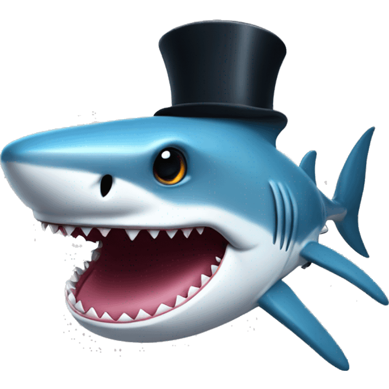 shark with top hat emoji