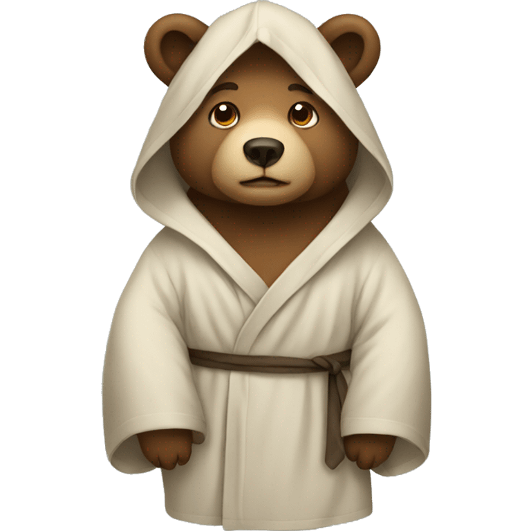 bear wearing a robe emoji