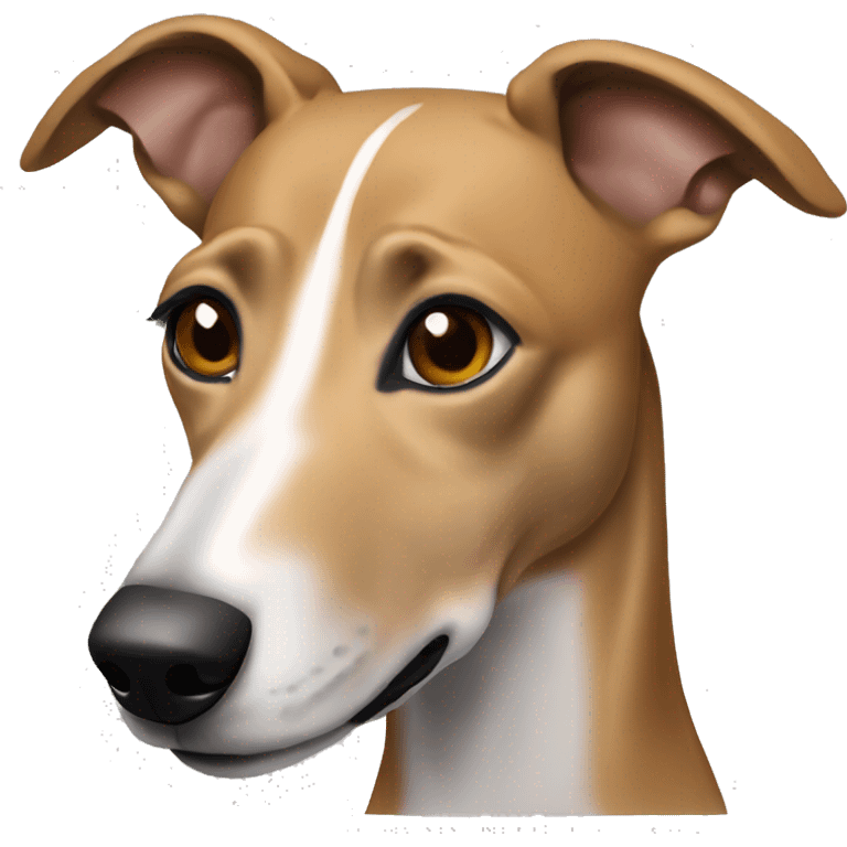 Amber colored whippet mix emoji