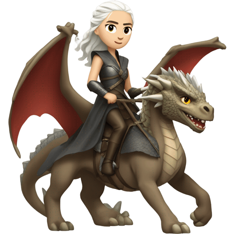 Daenerys Targaryen on dragon emoji