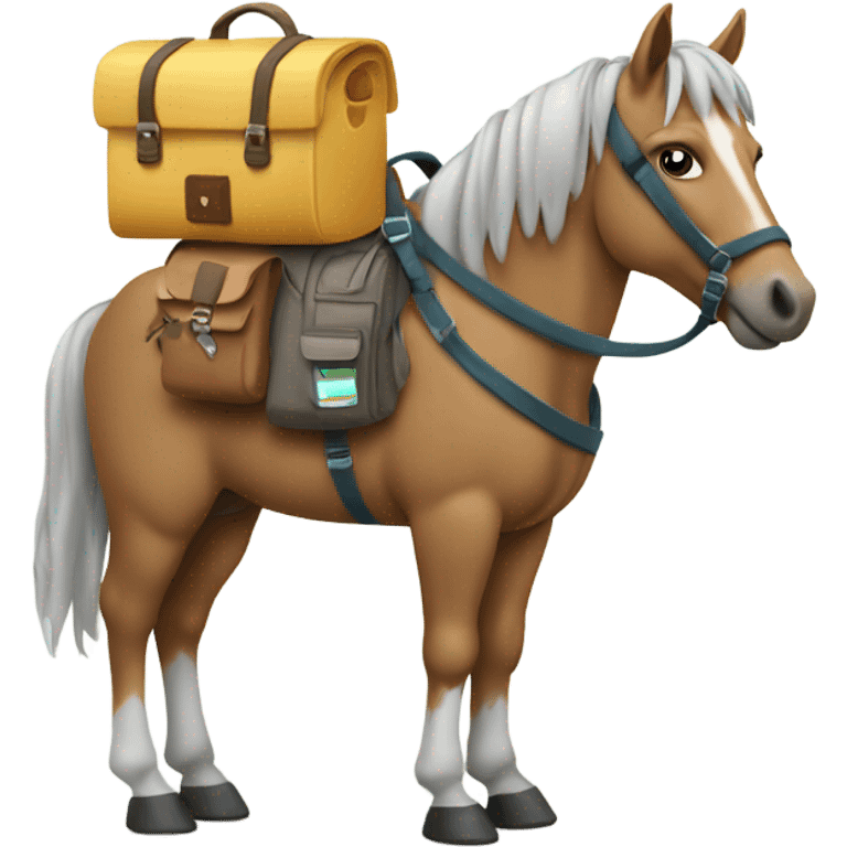 Horse with a backpack  emoji