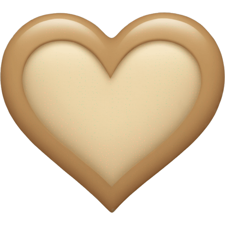 Beige heart emoji