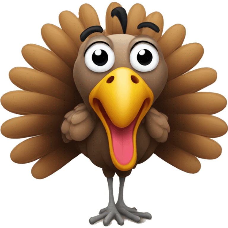 Laughing turkey emoji