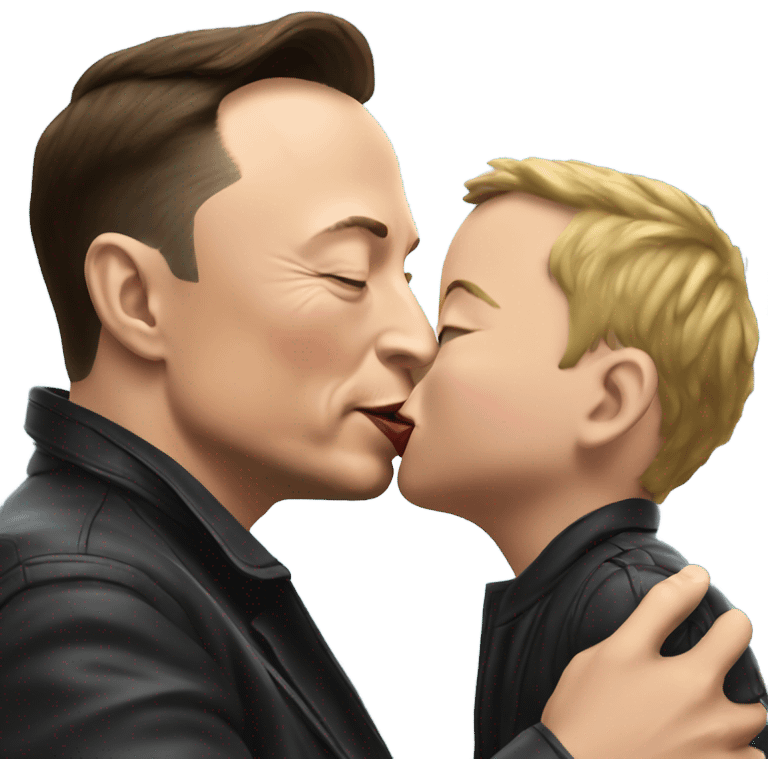 elon musk kissing elon musk emoji