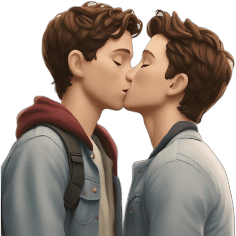 tom holland kissing a boy emoji