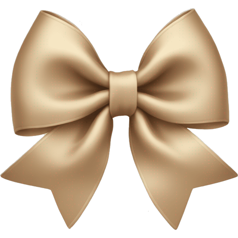 satin beige bow emoji