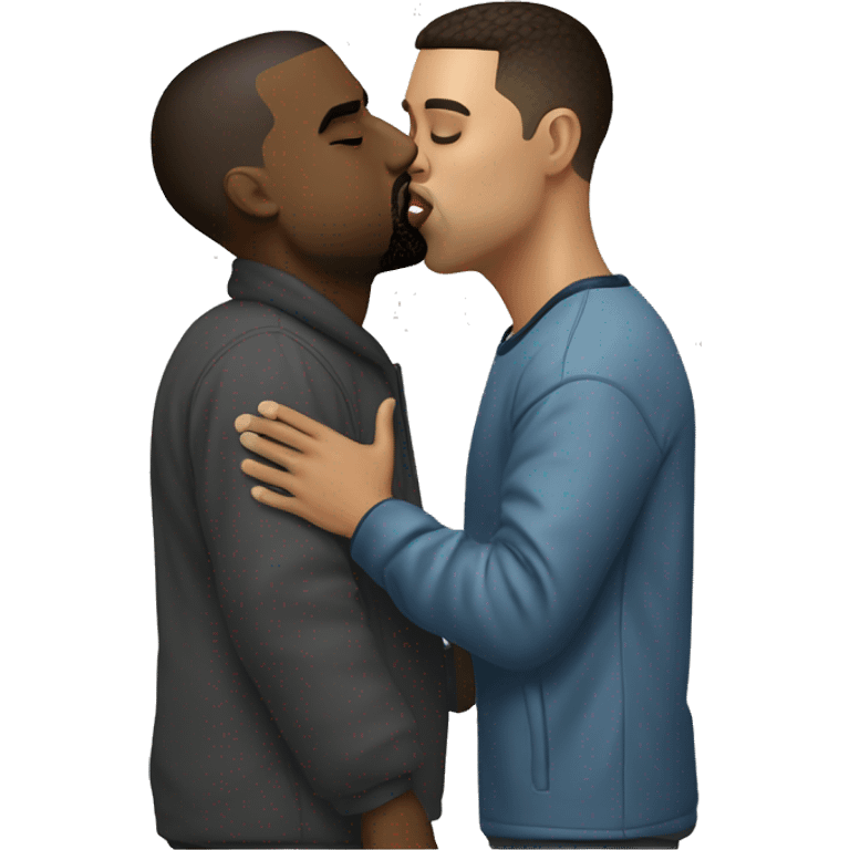 kanye west kissing ronaldo emoji