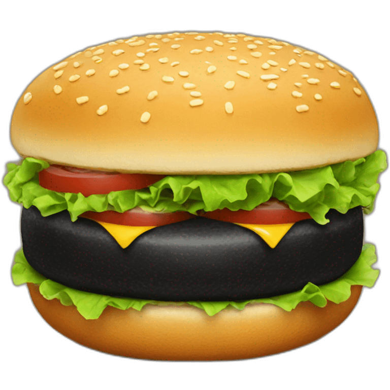 black burger emoji