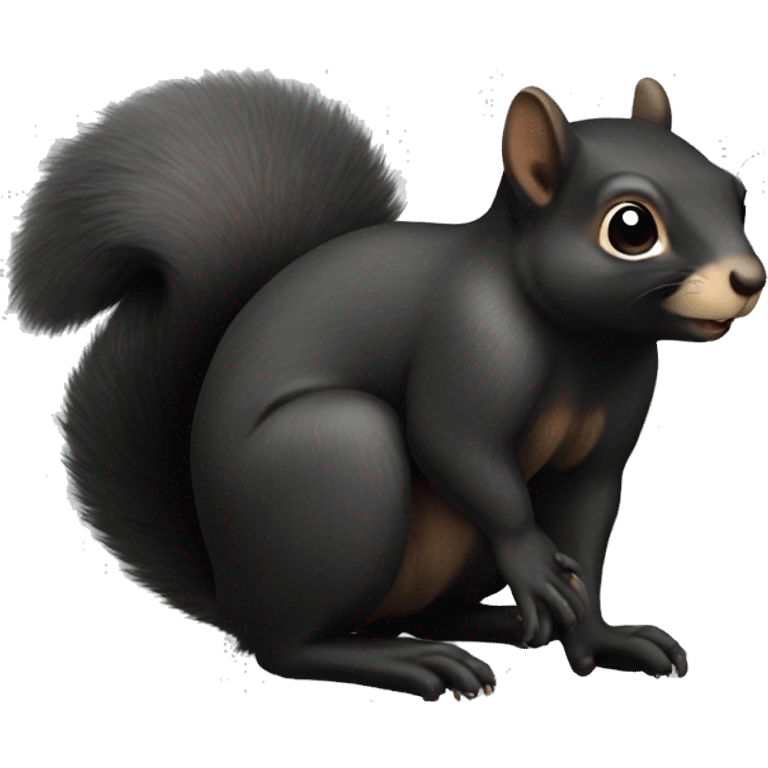 Black squirrel  emoji