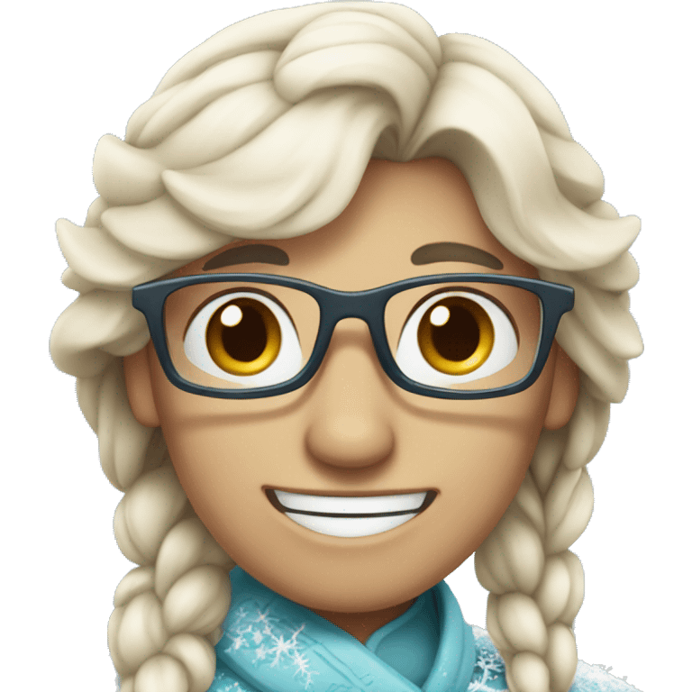 frozen wearing glasses emoji