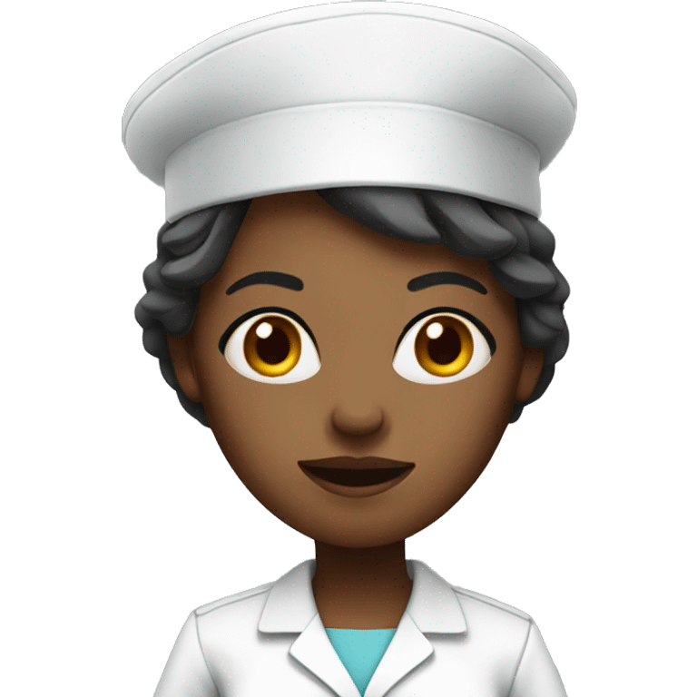 Female Nurse that looks really mean emoji