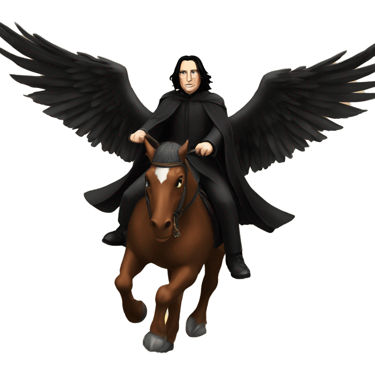 Severus Snape riding a Phoenix emoji