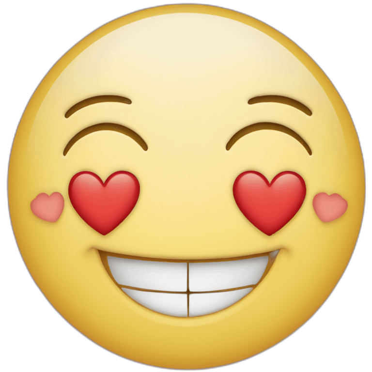 Smiling face with smiling eyes and three hearts emoji