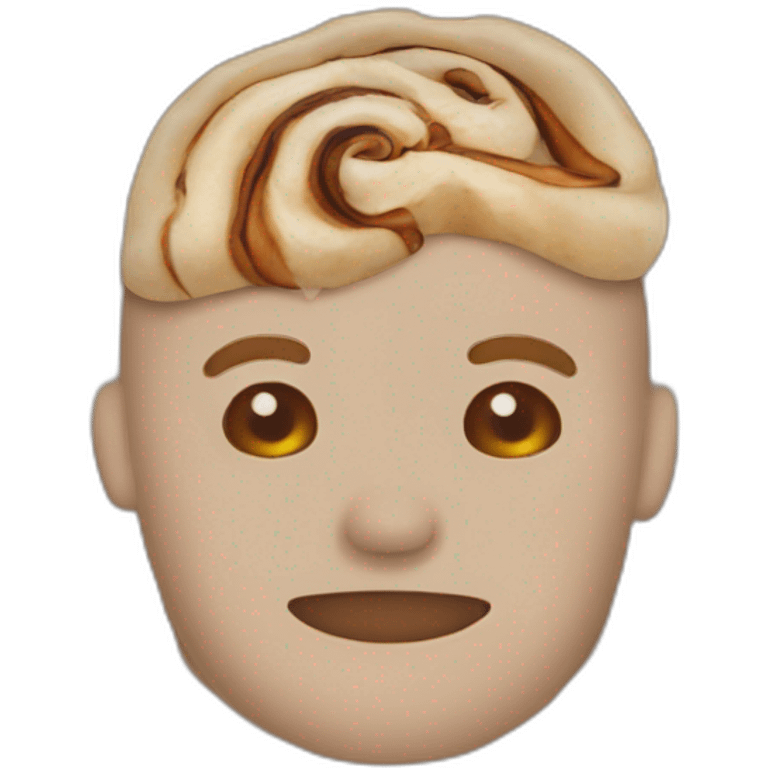 cinnamon roll head emoji