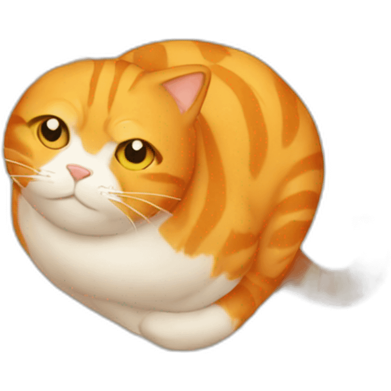 Orange fat cat emoji