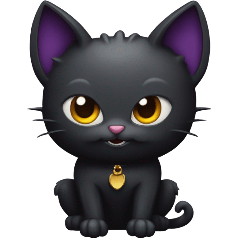 Black-Vampire-Batty-Cat-Fakémon-Cat With Bat-wings as ears  emoji